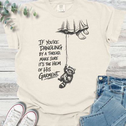 Hanging On T-Shirt in Ivory - Christian graphic tee