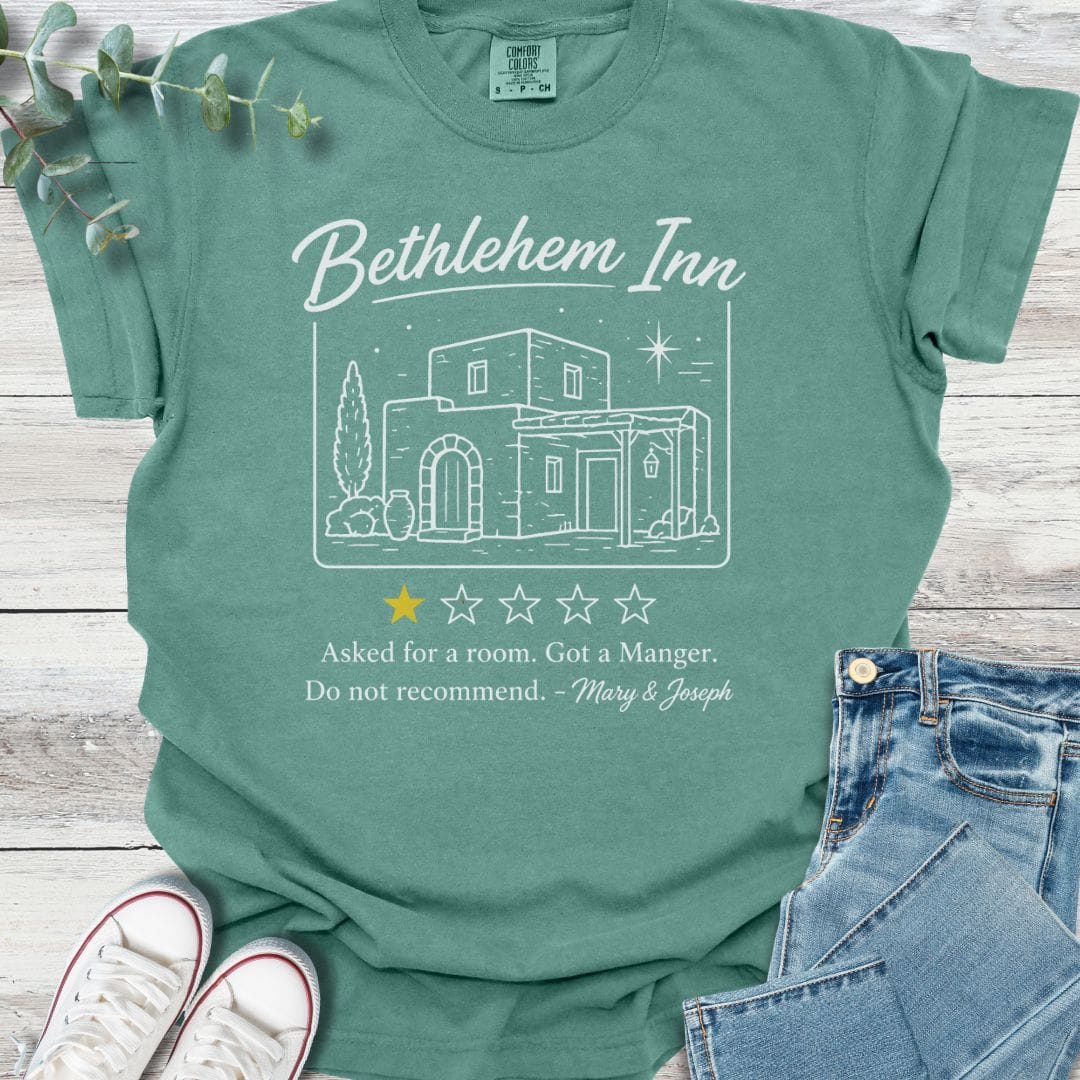 Bethlehem Review T-Shirt in Light Green - Christian graphic tee