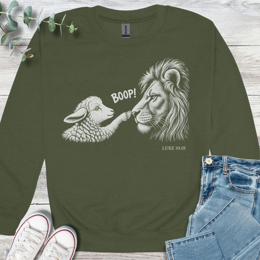 Lamb Boop Sweatshirt - Christian graphic sweatshirt