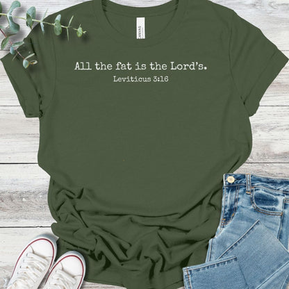 Consecrated Offering T-Shirt in Military Green - Christian graphic tee
