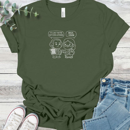 Formal Grievances T-Shirt in Military Green - Christian graphic tee