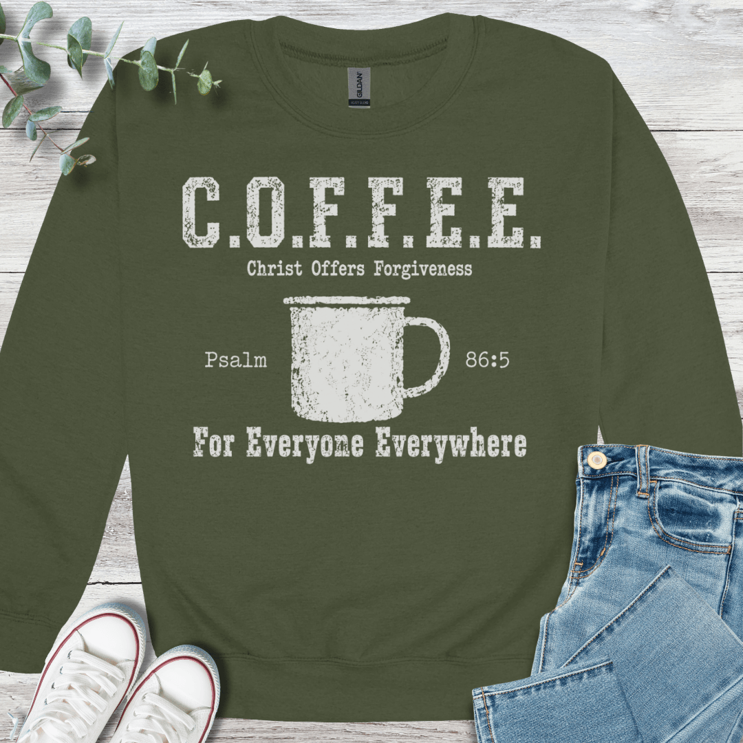 Cup of Forgiveness Sweatshirt - Christian graphic sweatshirt