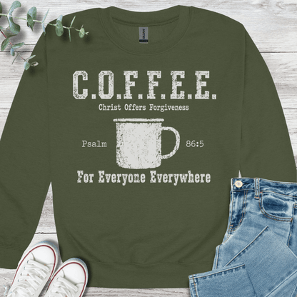 Cup of Forgiveness Sweatshirt - Christian graphic sweatshirt