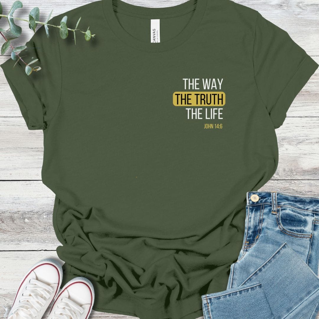 The Truth T-Shirt in Military Green - Christian graphic tee