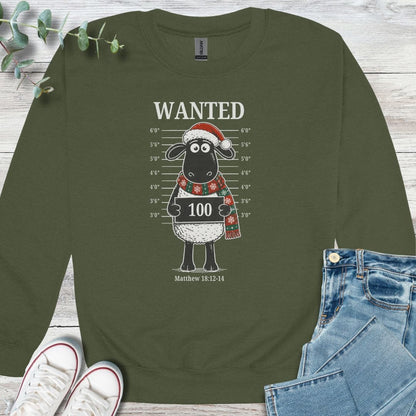 Christmas' Most Wanted Sweatshirt - Christian graphic sweatshirt