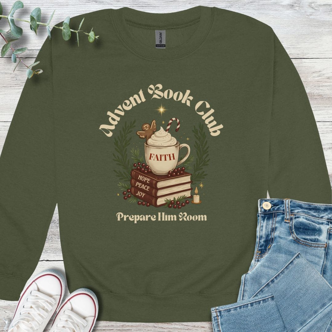 Advent Book Club Sweatshirt - Christian graphic sweatshirt