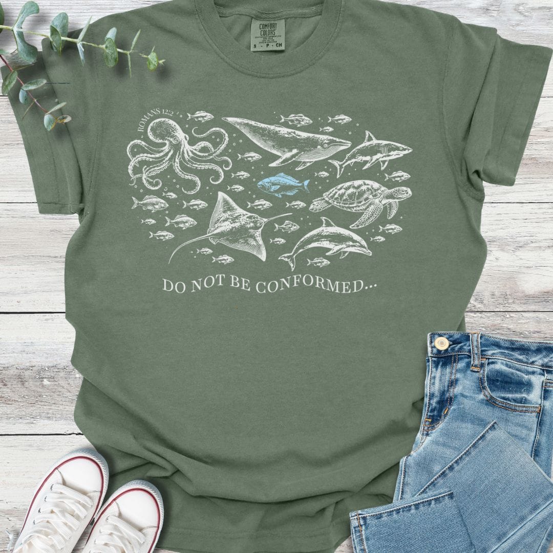 Counter Culture T-Shirt in Moss - Christian graphic tee