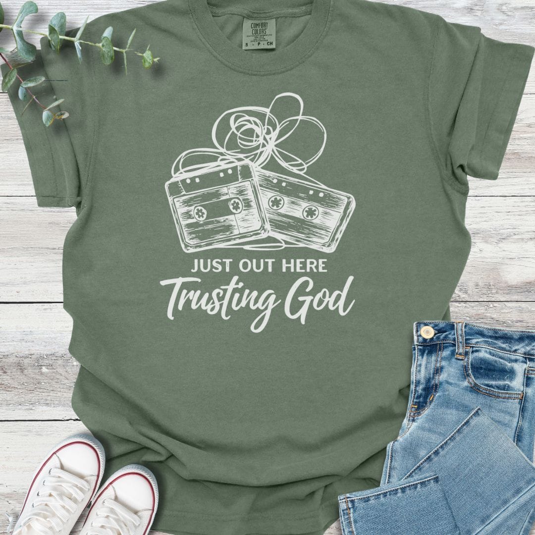 Messy Faith T-Shirt in Moss - Christian graphic tee