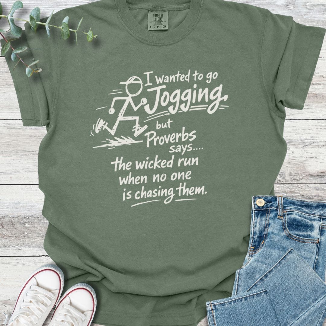Twisted Cardio T-Shirt in Moss - Christian graphic tee