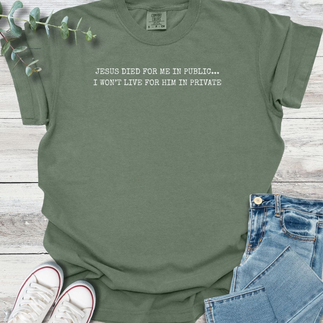 No Incognito T-shirt in Moss - Christian graphic tee