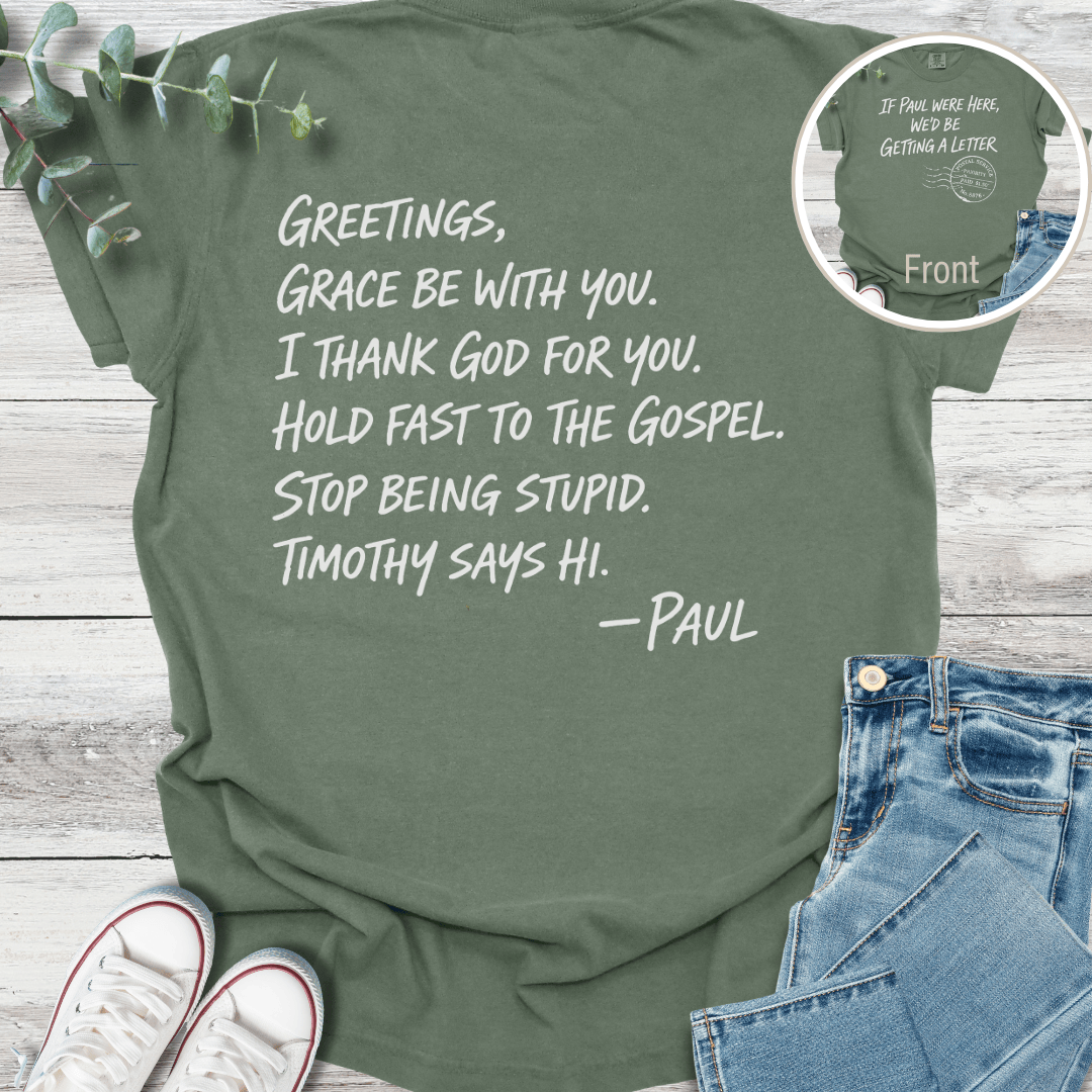 Classic Paul Special Edition T-shirt in Moss - Christian graphic tee