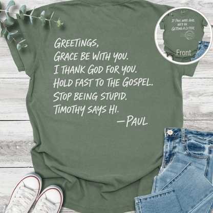 Classic Paul Special Edition T-shirt in Moss - Christian graphic tee