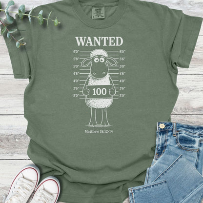 Wanted T-shirt in Moss - Christian graphic tee