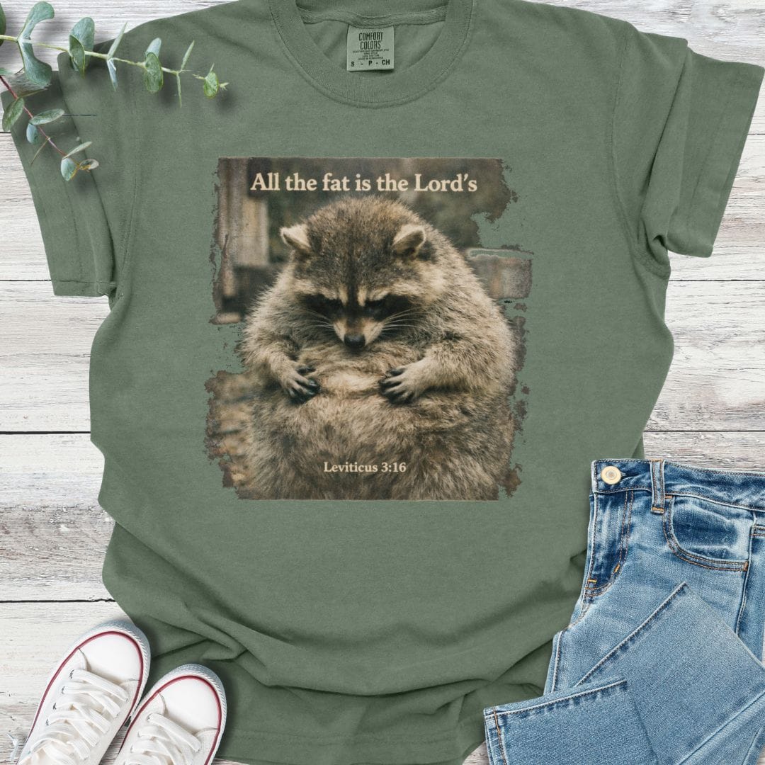 Fatty Portion T-shirt in Moss - Christian graphic tee