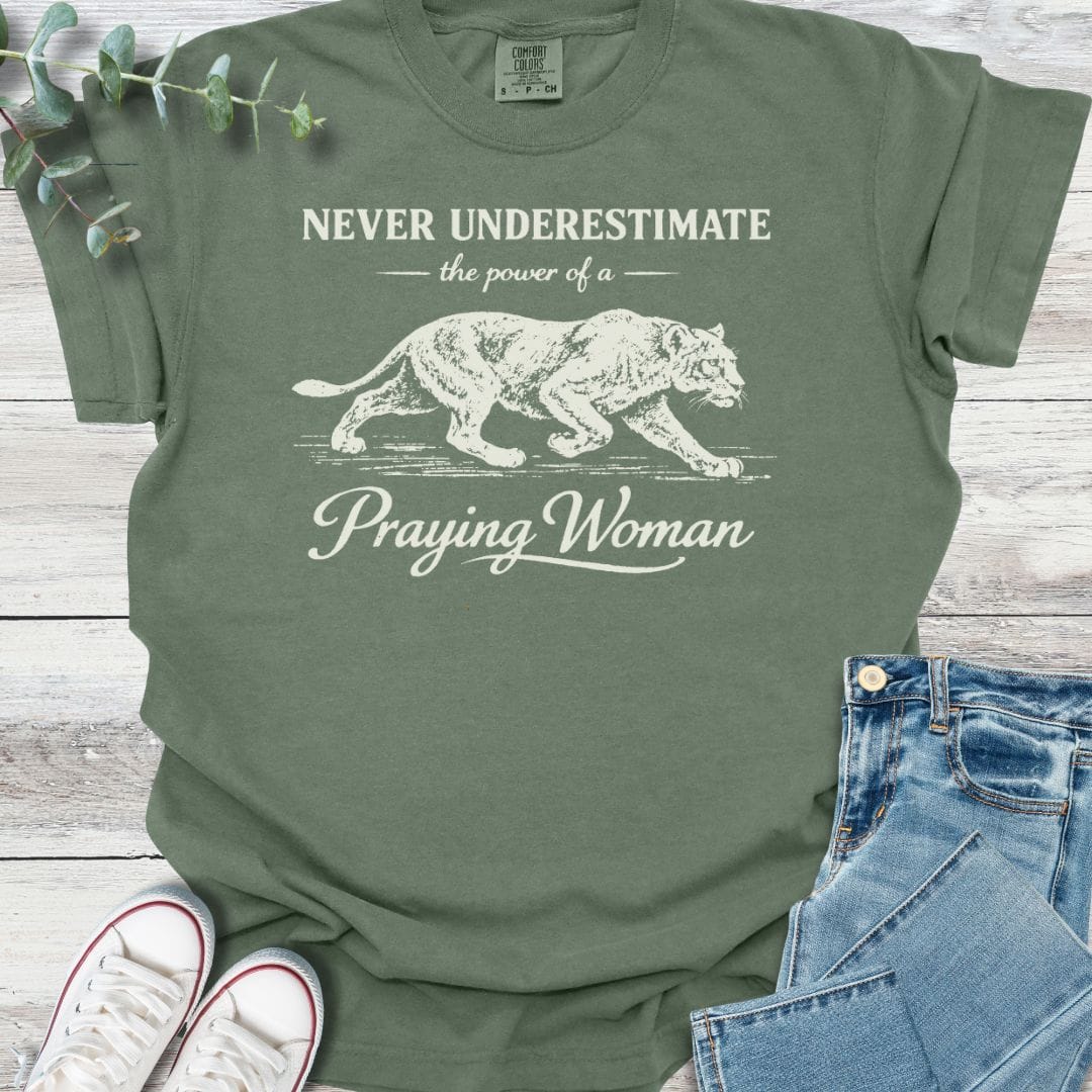 Praying Woman T-Shirt - Christian graphic tee