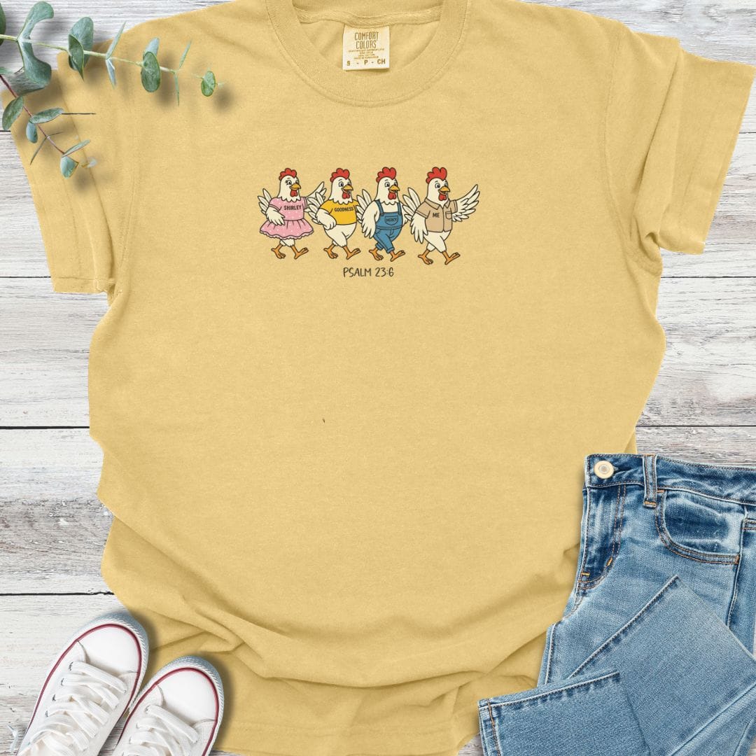 The Goodness Gang T-Shirt in Mustard - Christian graphic tee