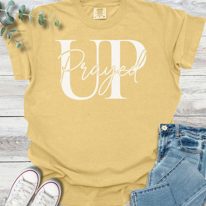 Well Prayed T-shirt in Mustard - Christian graphic tee