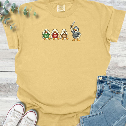 Fear No Evil T-shirt in Mustard - Christian graphic tee