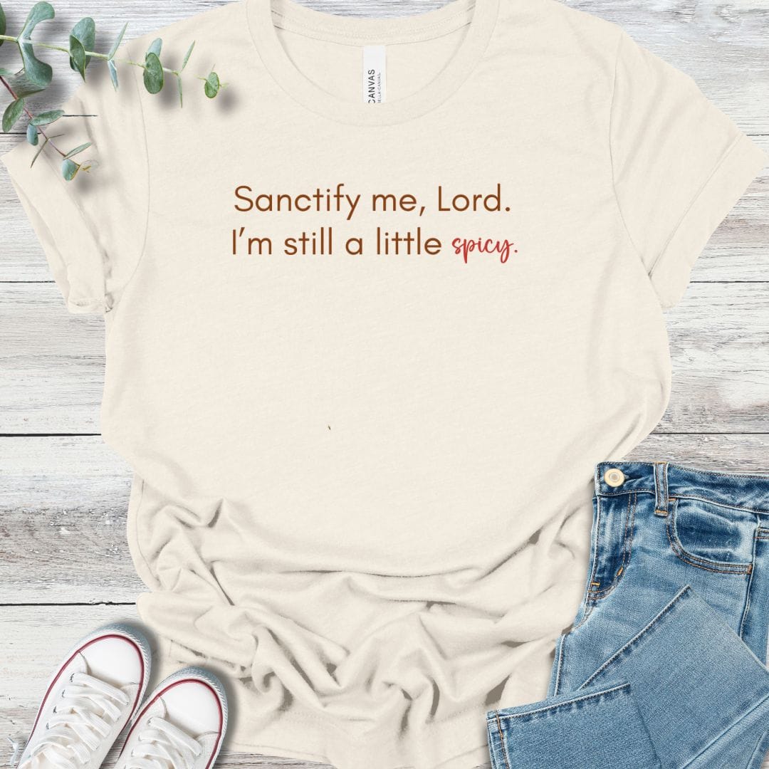 Spicy T-Shirt in Natural - Christian graphic tee