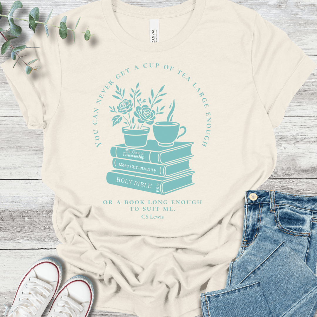 Cup of Theology T-Shirt in Natural - Christian graphic tee