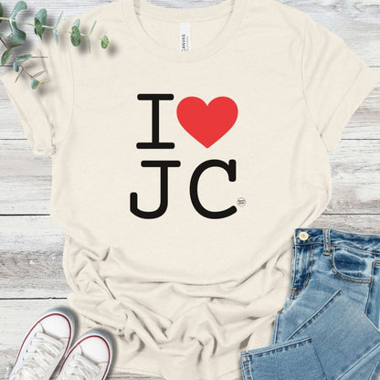 I Heart T-Shirt in Natural - Christian graphic tee