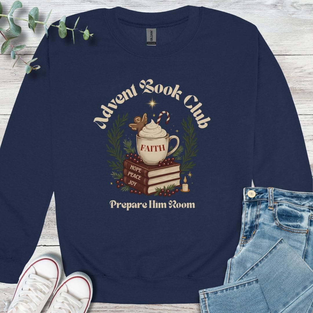 Advent Book Club Sweatshirt - Christian graphic sweatshirt
