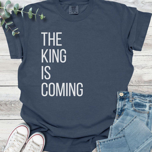 King's Return T-Shirt in Navy - Christian graphic tee
