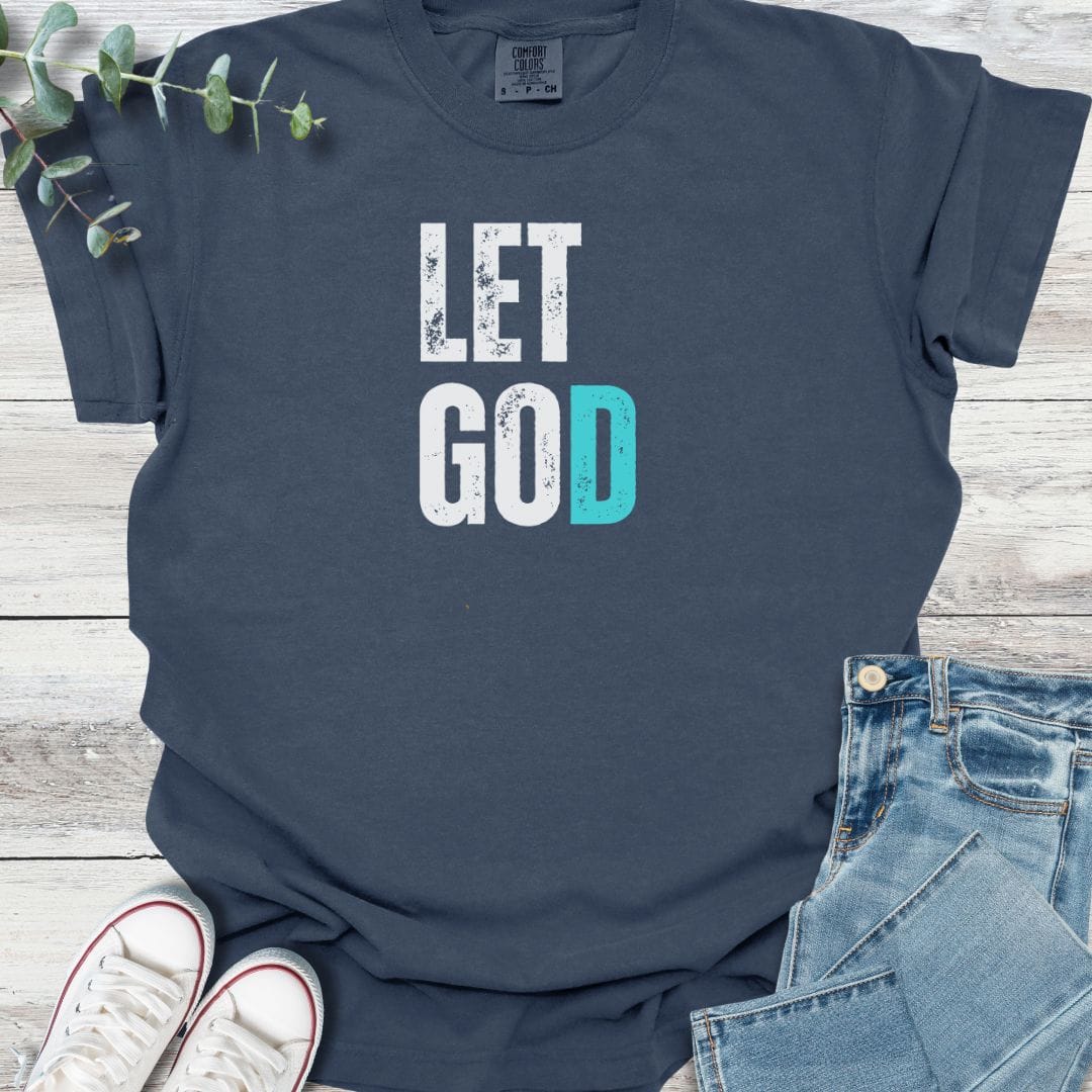Let God T-Shirt in Navy - Christian graphic tee
