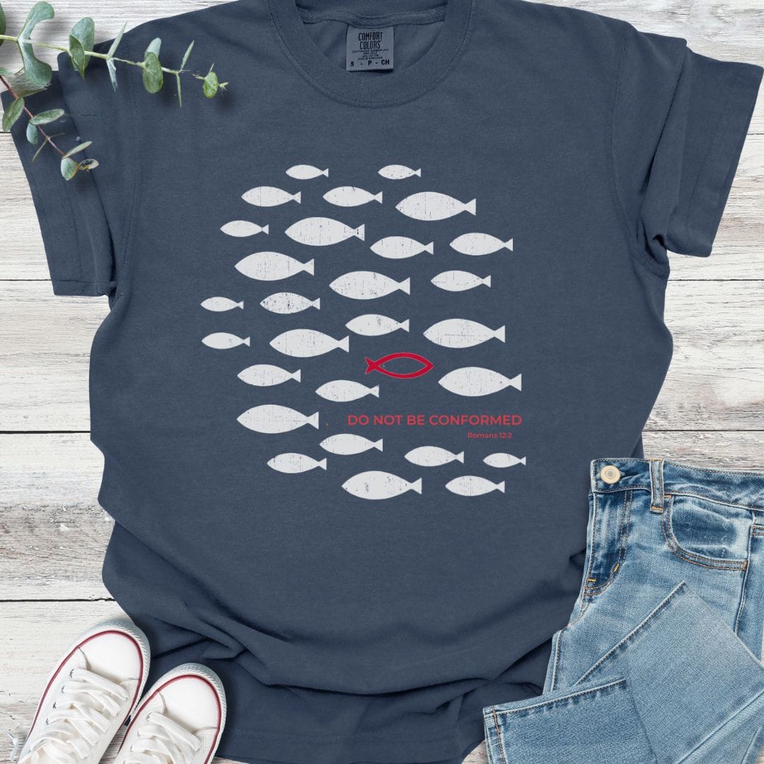 Not Conformed T-shirt in Navy - Christian graphic tee