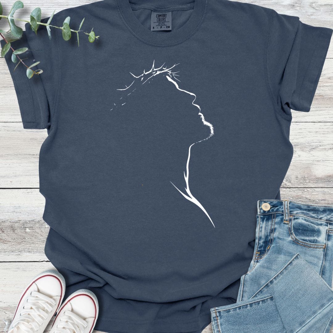 Silhouette Of A King T-shirt in Navy - Christian graphic tee