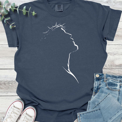 Silhouette Of A King T-shirt in Navy - Christian graphic tee