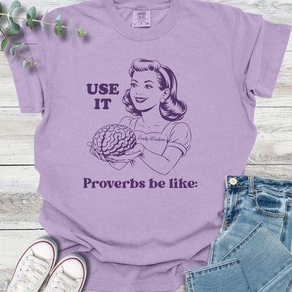 Lady Wisdom T-shirt in Orchid - Christian graphic tee