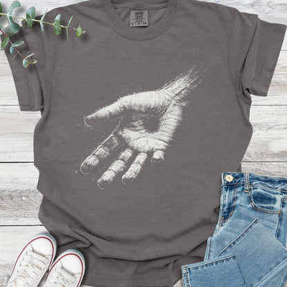 Nail Scarred Hand T-Shirt in Pepper - Christian graphic tee