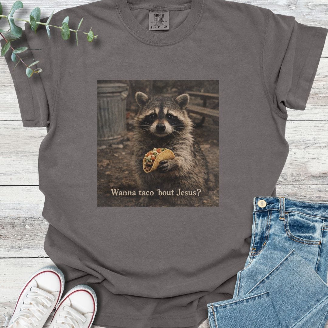 Taco 'Bout Him T-Shirt in Pepper - Christian graphic tee