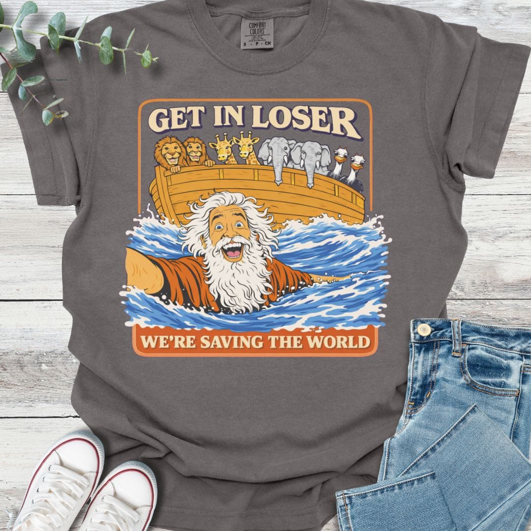 Flood Day T-shirt in Pepper - Christian graphic tee