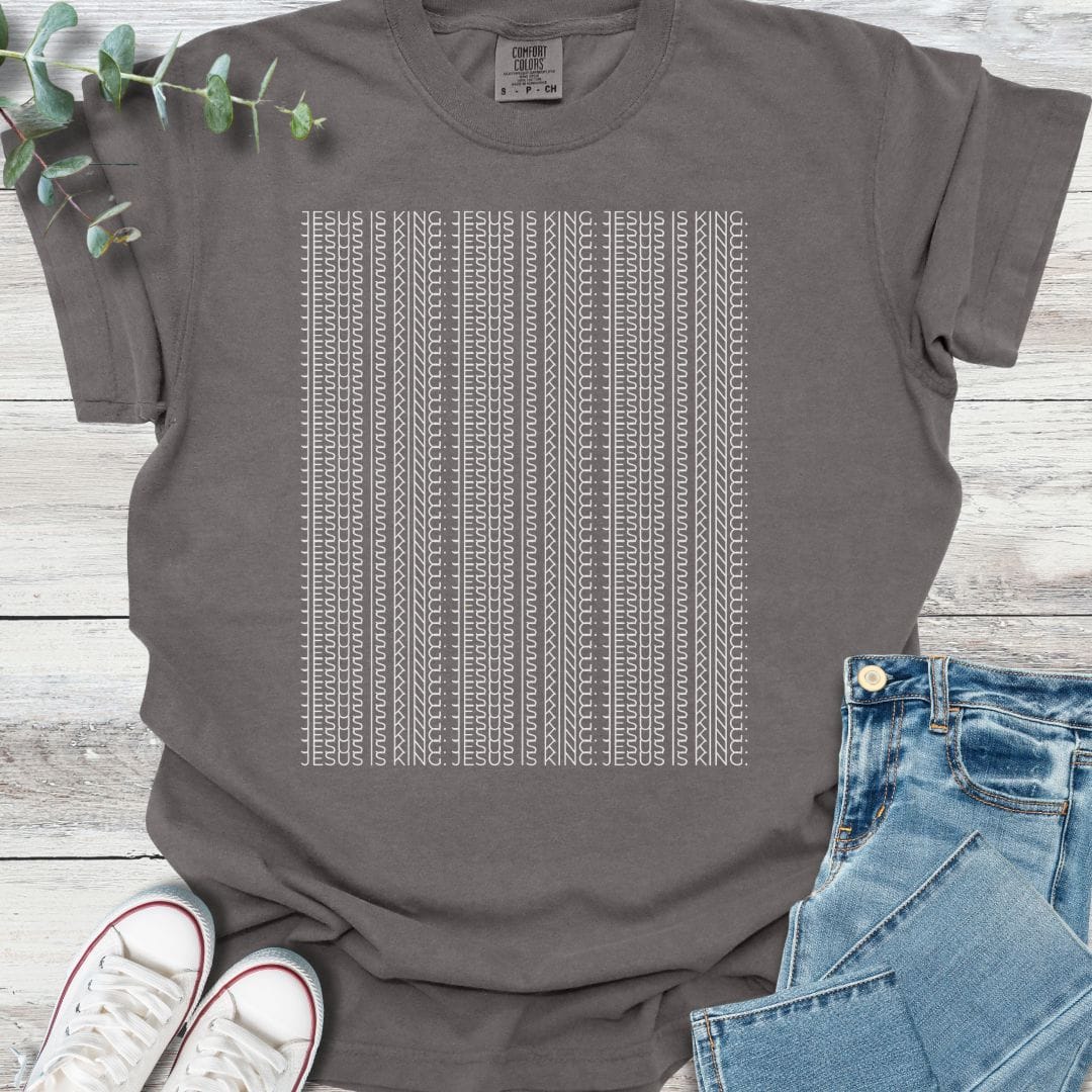 Kingdom Pattern T-Shirt in Pepper - Christian graphic tee