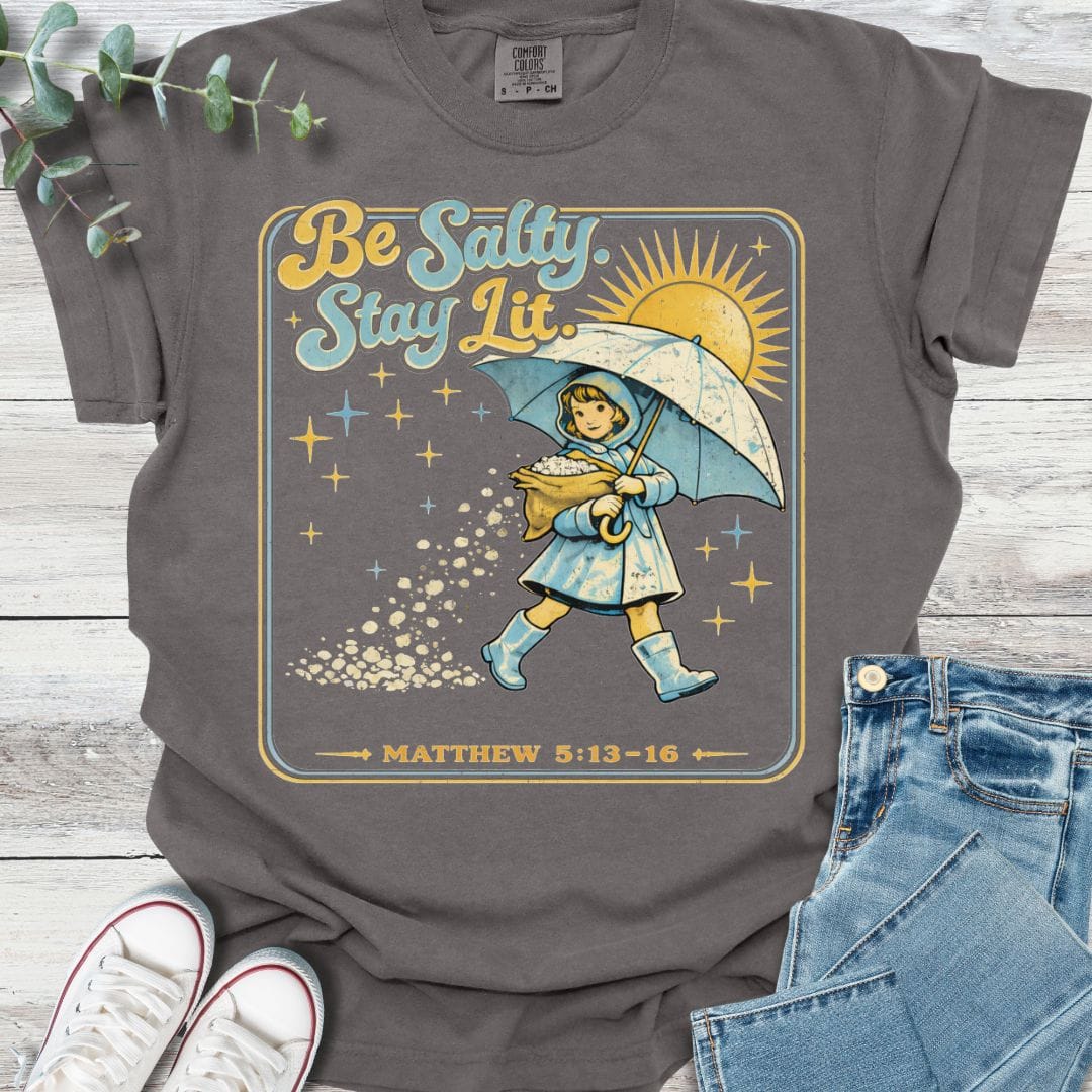 Salty T-shirt in Pepper - Christian graphic tee