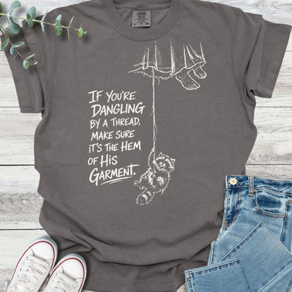 Hanging On T-Shirt in Pepper - Christian graphic tee