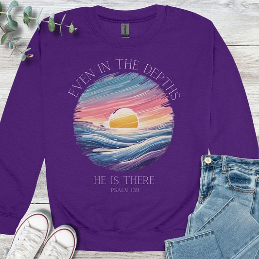 In the Depths Sweatshirt - Christian graphic sweatshirt