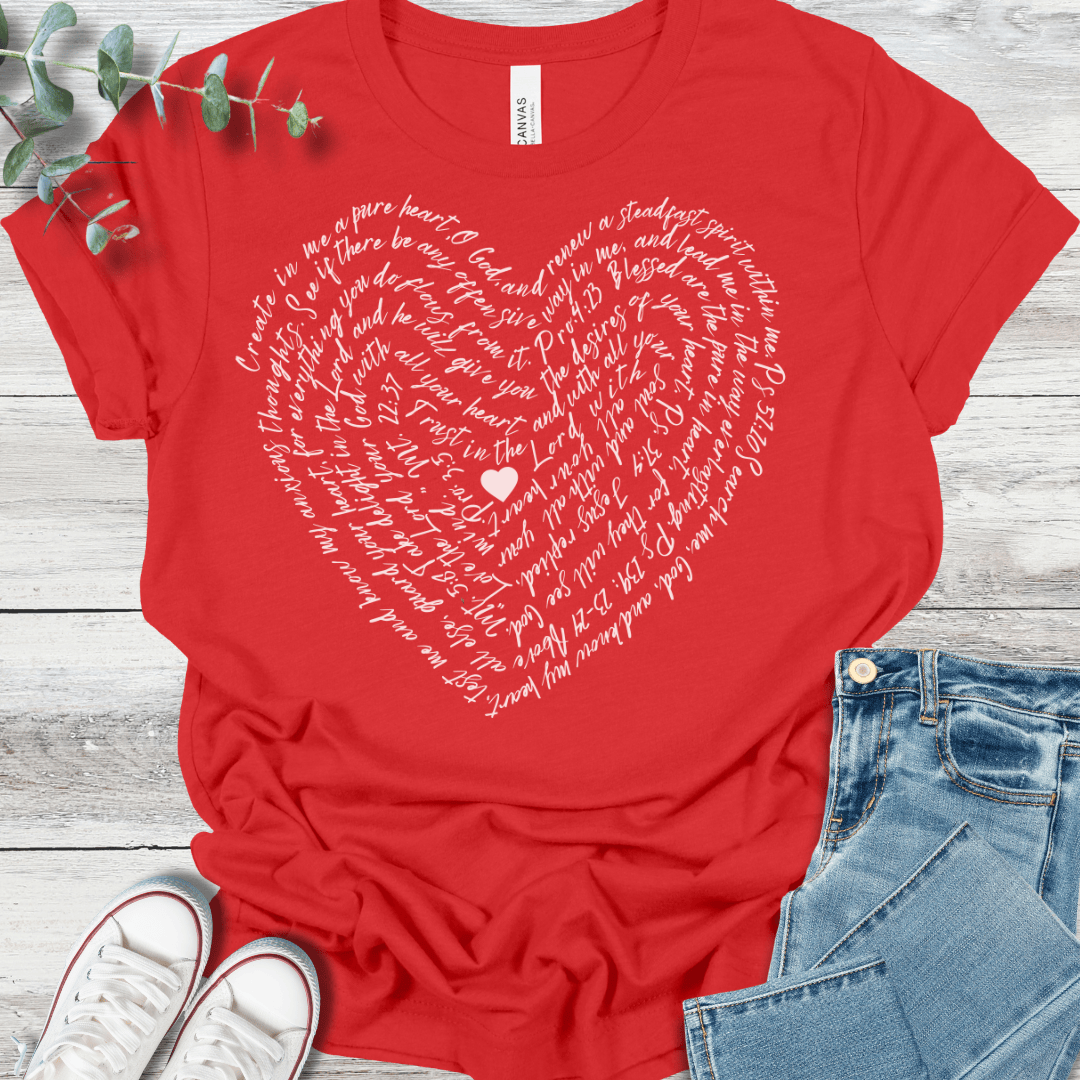 Scripture Heart T-Shirt - Christian graphic tee