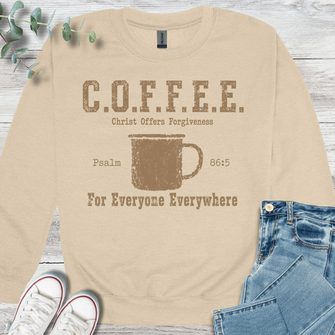 Cup of Forgiveness Sweatshirt - Christian graphic sweatshirt