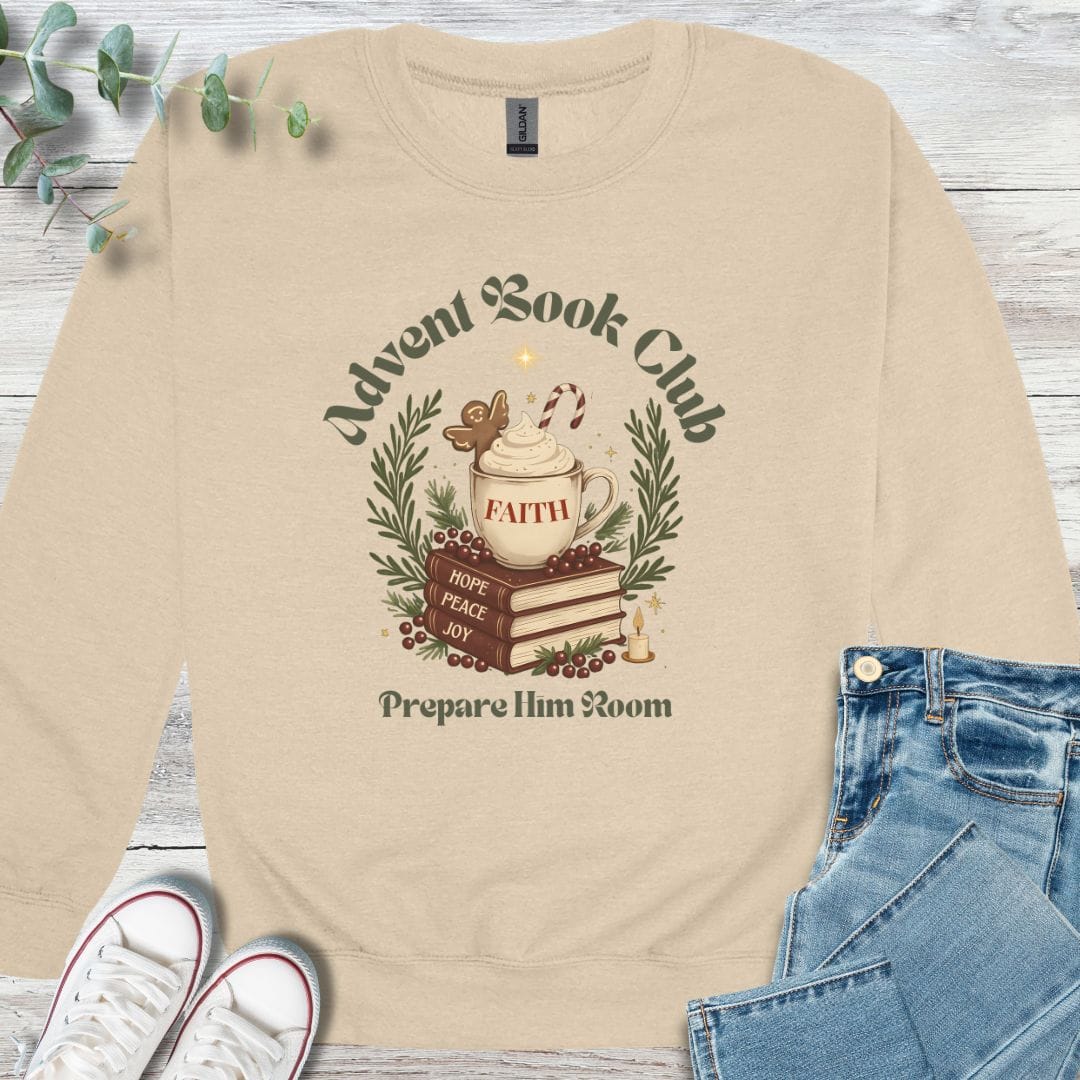 Advent Book Club Sweatshirt - Christian graphic sweatshirt