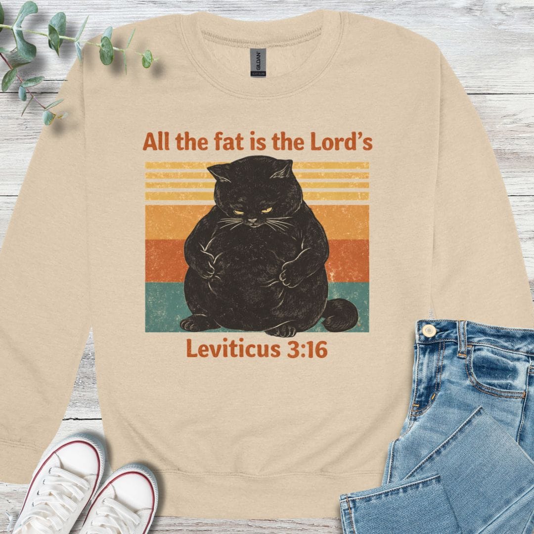 The Lord's Portion Sweatshirt in Sand - Christian graphic sweatshirt
