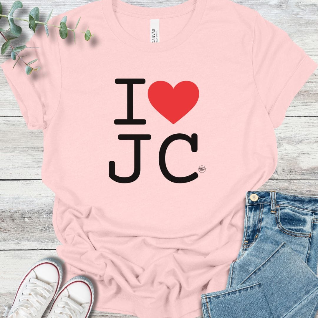 I Heart T-Shirt in Soft Pink - Christian graphic tee