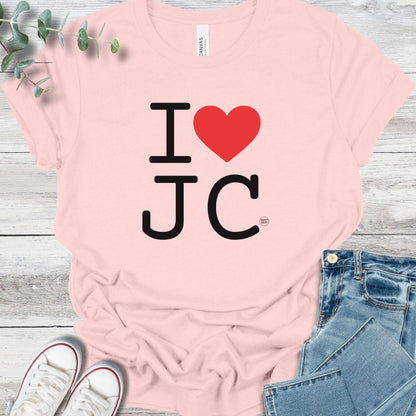 I Heart T-Shirt in Soft Pink - Christian graphic tee