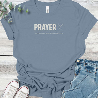 Original Wifi T-Shirt in Steel Blue - Christian graphic tee