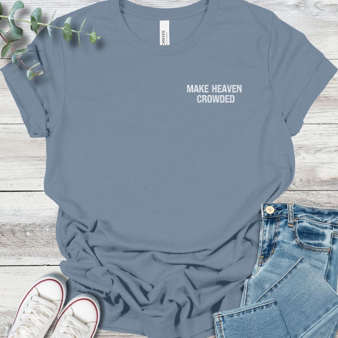 The Crowd T-Shirt in Steel Blue - Christian graphic tee