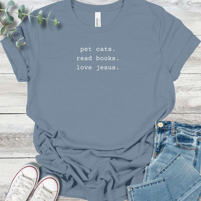 Good Company T-Shirt in Steel Blue - Christian graphic tee