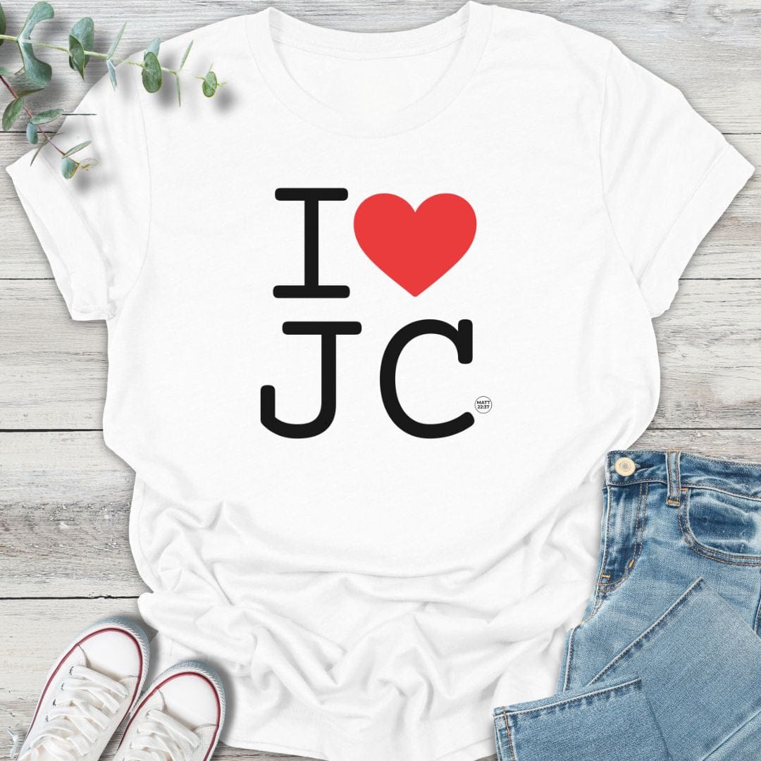 I Heart T-Shirt in White - Christian graphic tee