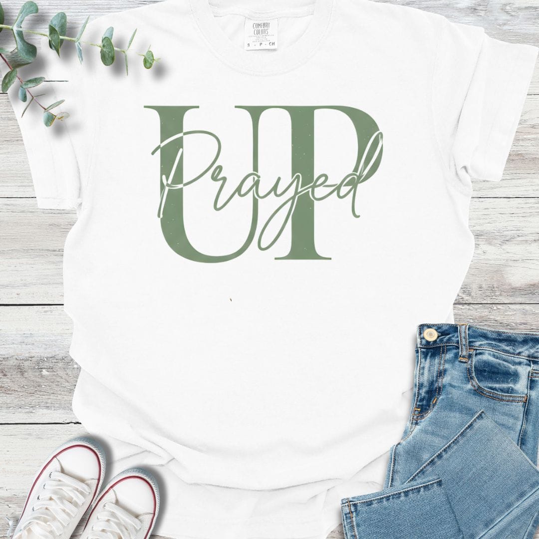 Well Prayed T-shirt in White - Christian graphic tee